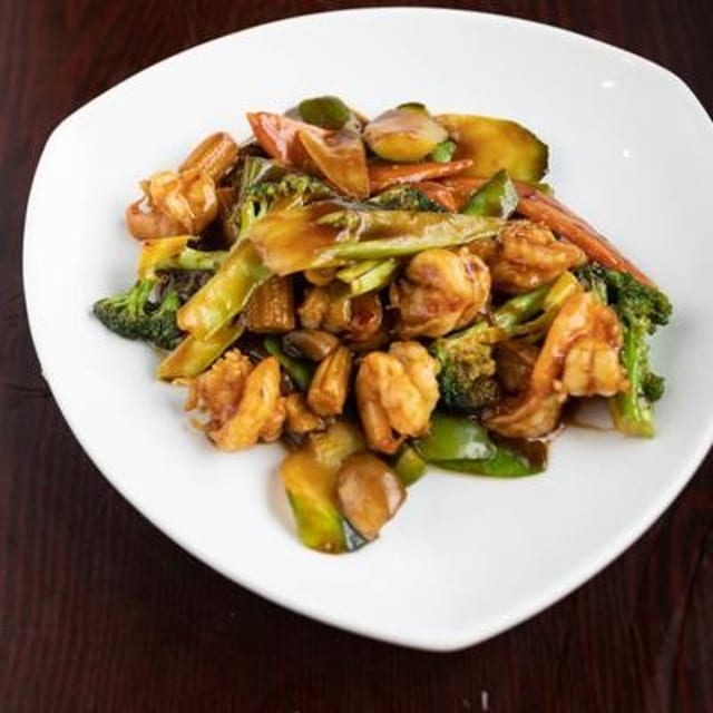 Shrimp with Garlic Sauce.